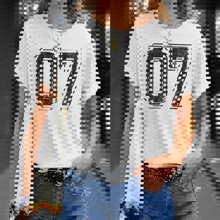 背中に07番 Tシャツ 彼女への贈り物