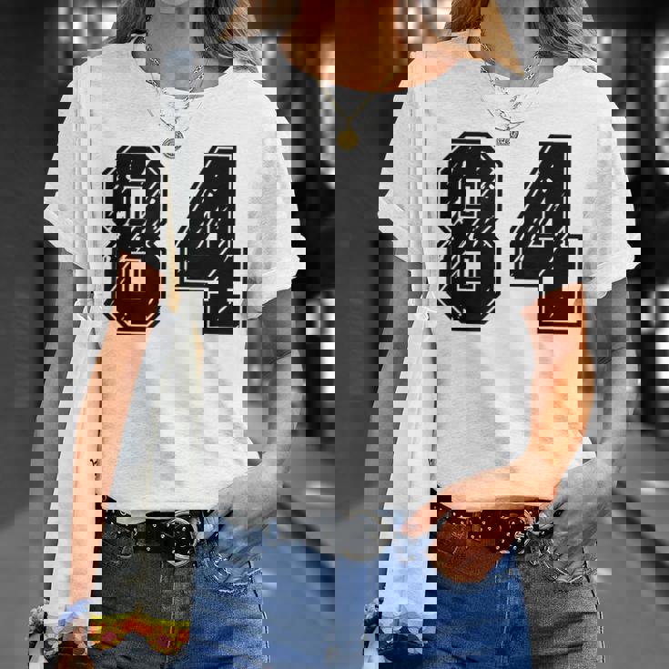 背番号 84 チーム短大スポーツ背番号付きユニフォーム Tシャツ 彼女への贈り物