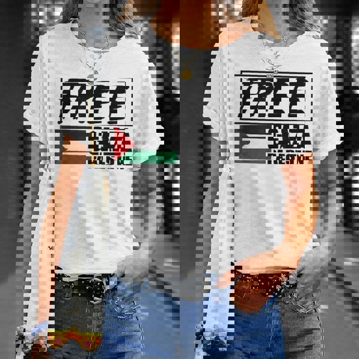 自由ガザ パレスチナ パレスチナ 国旗 自由パレスチナ ガザ Tシャツ 彼女への贈り物