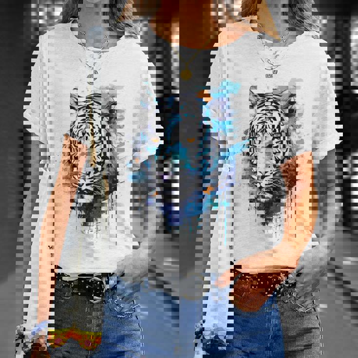 虎のアートワーク 動物園の動物 虎 Tシャツ 彼女への贈り物