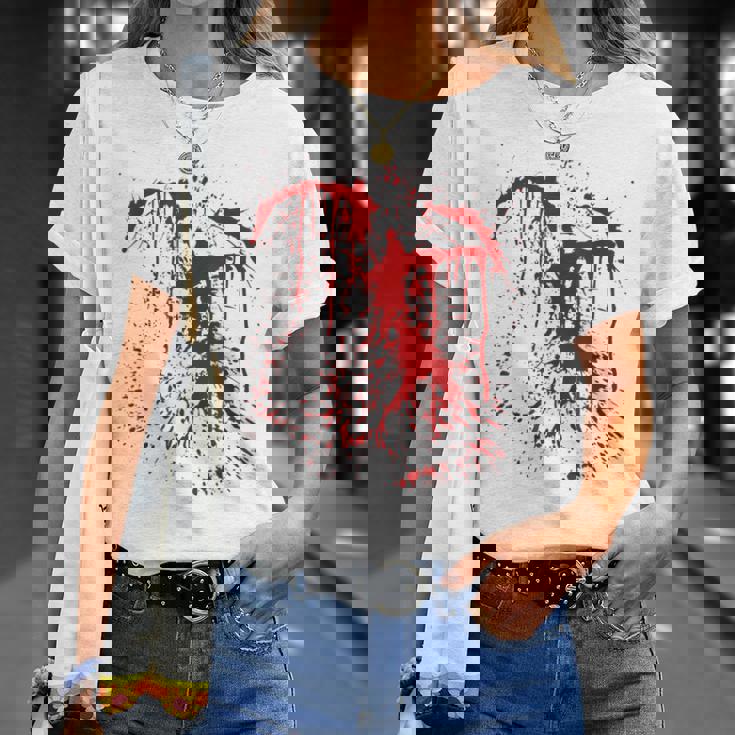 血まみれの傷 ハロウィンコスチューム 血はね けが ゾンビ Tシャツ 彼女への贈り物