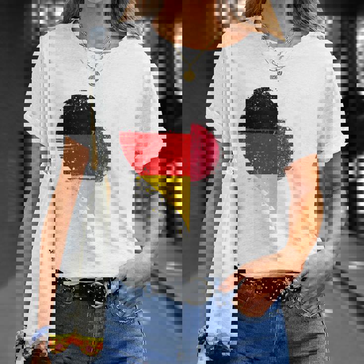 誇り高き日本人ドイツ人のためのヴィンテージの旗 A 日本 ドイツ Tシャツ 彼女への贈り物