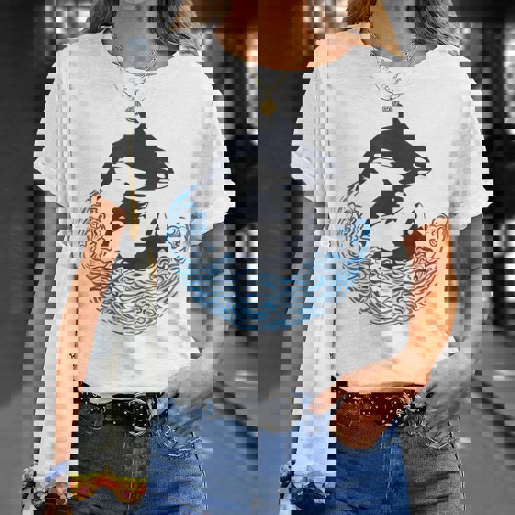 面白tシャツ シャチ 海 クジラ サメ おもしろ かわいい グッズ 服 ネタ メンズ オリジナル 夏 Tシャツ 彼女への贈り物