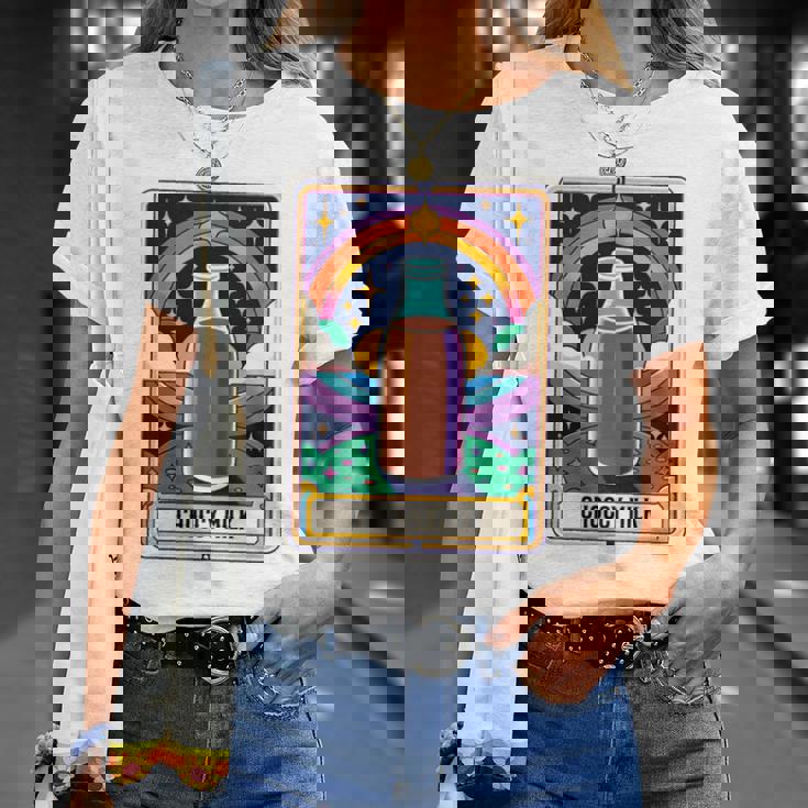 面白い Choccy ミルク タロット カード チョコレート ミルクセーキ 長袖tシャツ Tシャツ 彼女への贈り物