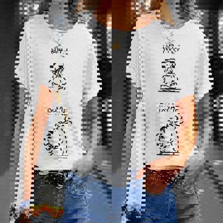 面白いtシャツ 面白いパグヨガのポーズ パグ好きなパグの飼い主さん Tシャツ 彼女への贈り物