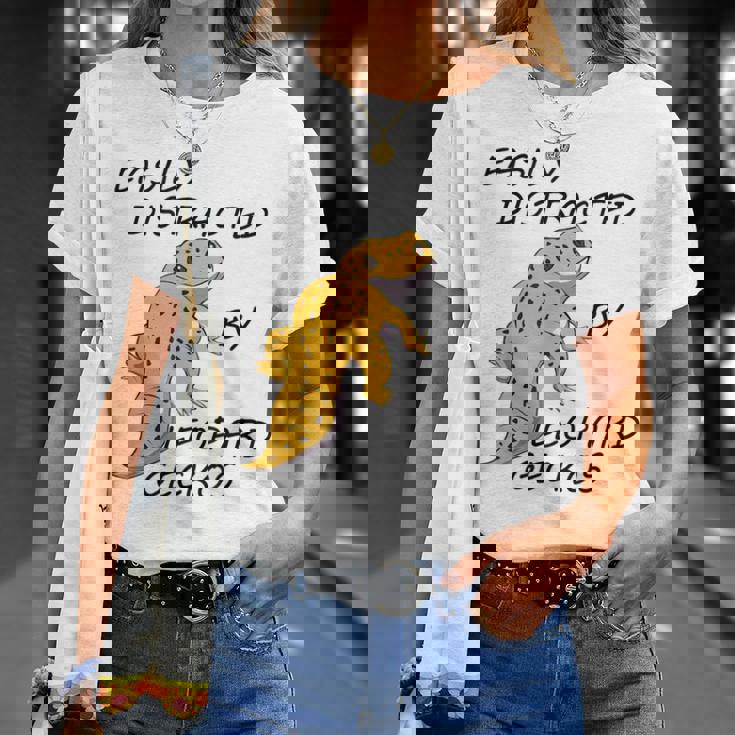 面白いヒョウモントカゲモドキ 発言するトカゲ 爬虫類 Tシャツ 彼女への贈り物