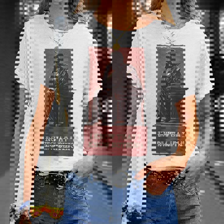 面白い哲学ギフト 哲学者のためのギリシャ語の引用 長袖tシャツ Tシャツ 彼女への贈り物