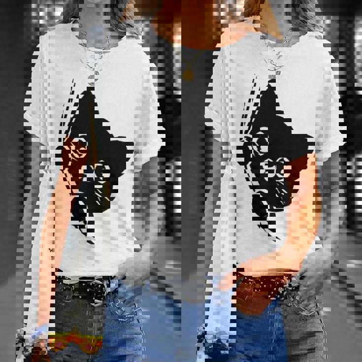 面白い猫 子猫 キティギフト 男性 女性 子供 男の子 女の子 長袖tシャツ Tシャツ 彼女への贈り物