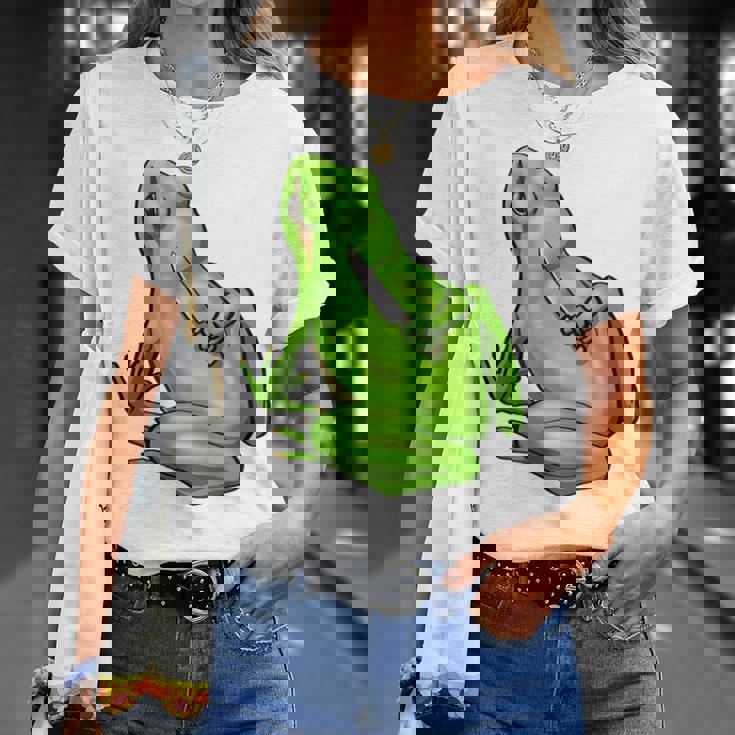 面白い邪悪なカエル サカラスティック 怒っているカエル かわいい 不機嫌な狂気 Tシャツ 彼女への贈り物