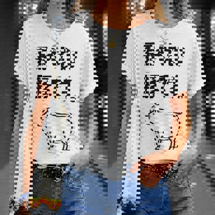 飛べない豚です。 ネタ ギャグ ギャグ好き 豚 ただの豚 ネタ好き おもしろ 長袖tシャツ Tシャツ 彼女への贈り物