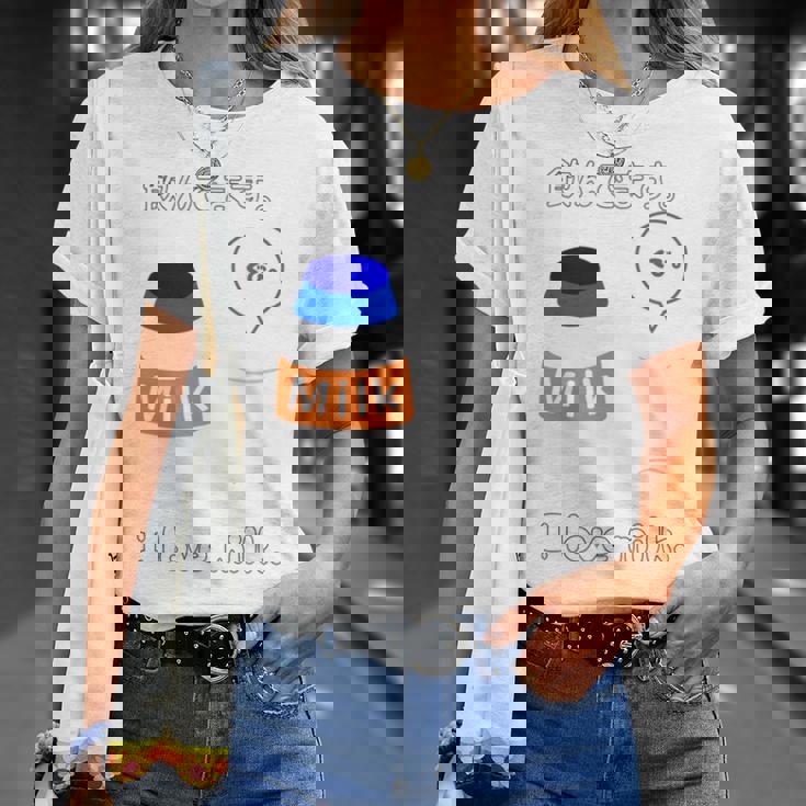 飲んでます。 I Love Milk 牛乳 ミルク びん ボトル カップ 健康 の イラスト 長袖tシャツ Tシャツ 彼女への贈り物