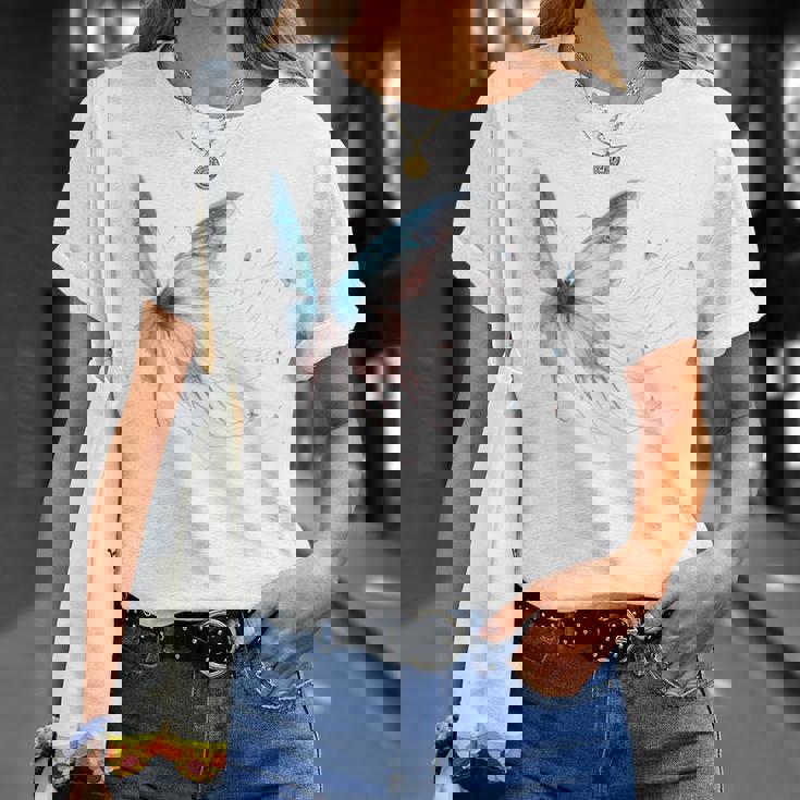 魔法の蝶 エレガント 神秘的な蝶 銀河 星 長袖tシャツ Tシャツ 彼女への贈り物