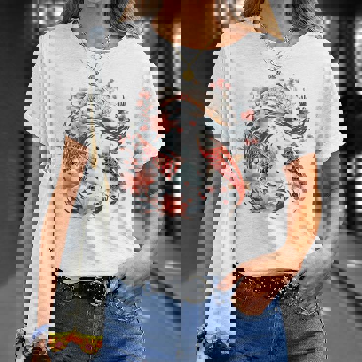 鯉 桜 長袖tシャツ Tシャツ 彼女への贈り物