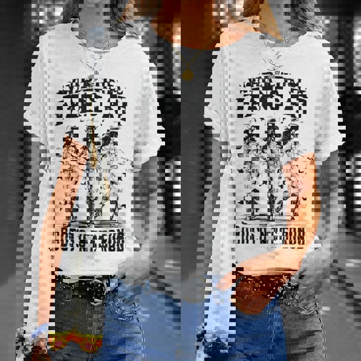 黒のカウガールウエスタンカントリーロデオライニングブーツグランド Tシャツ 彼女への贈り物