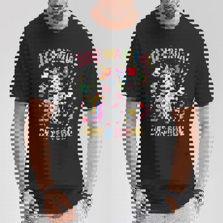 100Th Day Ofchool Unicorn 100 魔法の日々 先生 女の子 Tシャツ 面白い贈り物