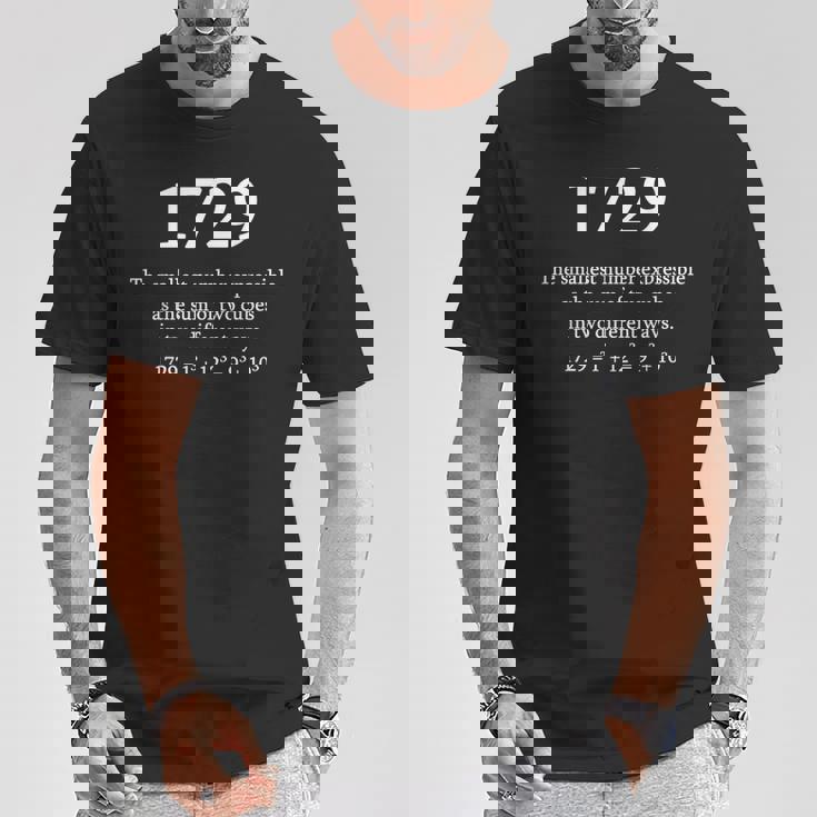 1729 Hardy Ramanujan 数字 数学 数学 オタクギフト Tシャツ 面白い贈り物