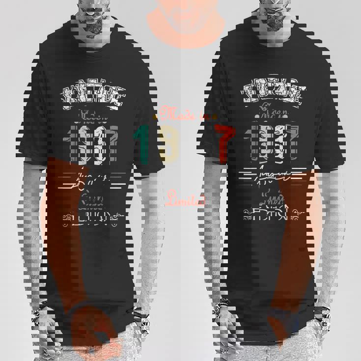 1937年8月生まれ ヴィンテージハッピーバースデー 87歳 Tシャツ 面白い贈り物