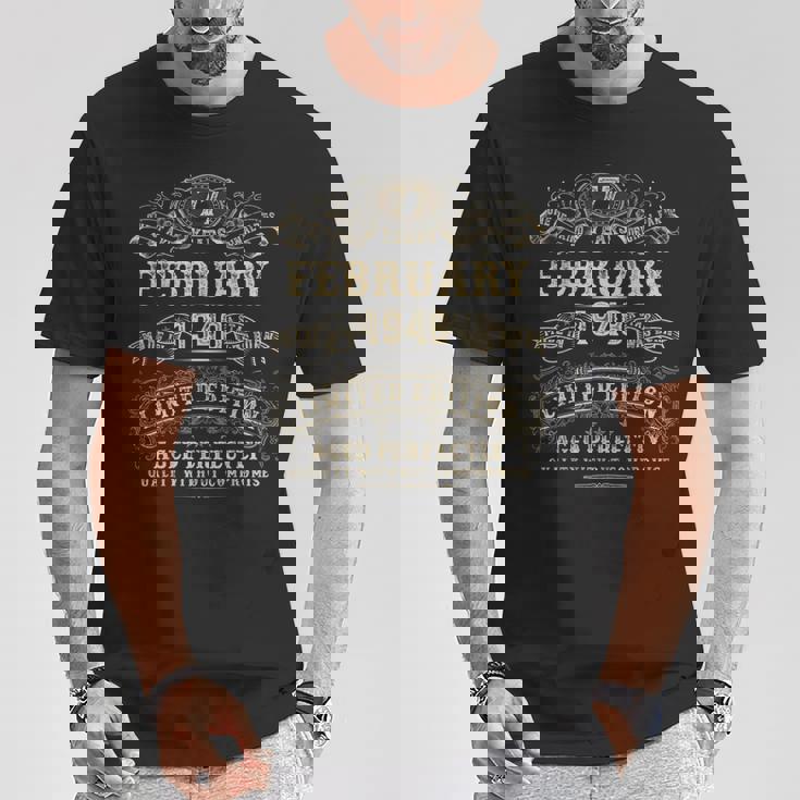 1948年2月 77歳の誕生日プレゼント 男性用 77歳の誕生日プレゼント Tシャツ 面白い贈り物