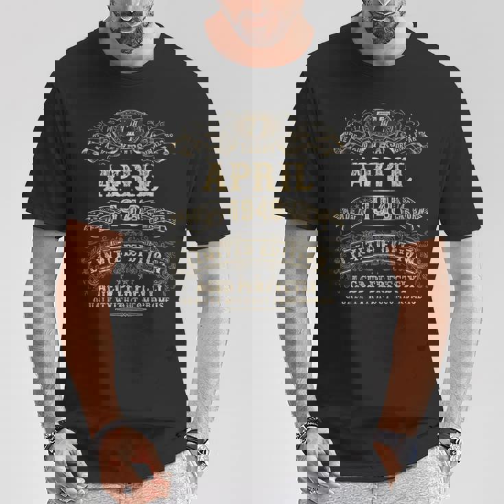 1948年4月 77歳の誕生日プレゼント 男性用 77歳の誕生日プレゼント Tシャツ 面白い贈り物