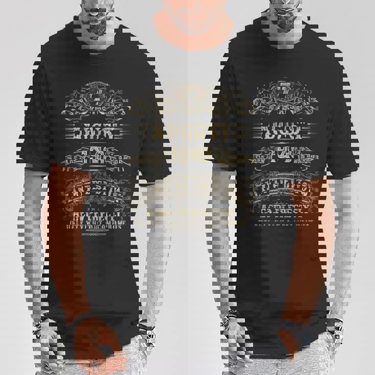 1948年8月 77歳の誕生日プレゼント 男性用 77歳の誕生日プレゼント Tシャツ 面白い贈り物