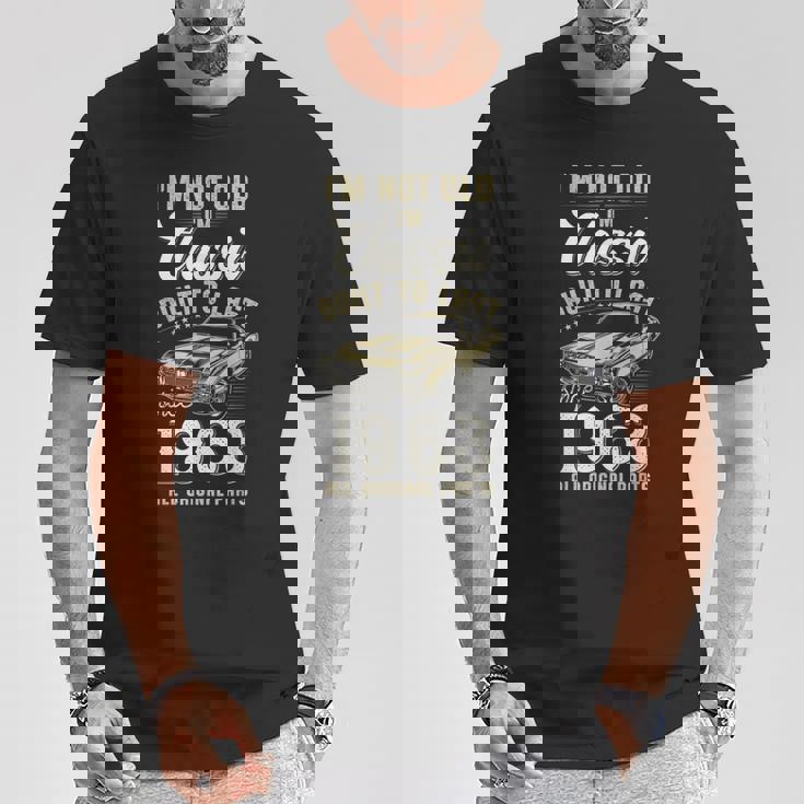 1963年生まれ、62歳の誕生日、クラシックカー Tシャツ 面白い贈り物