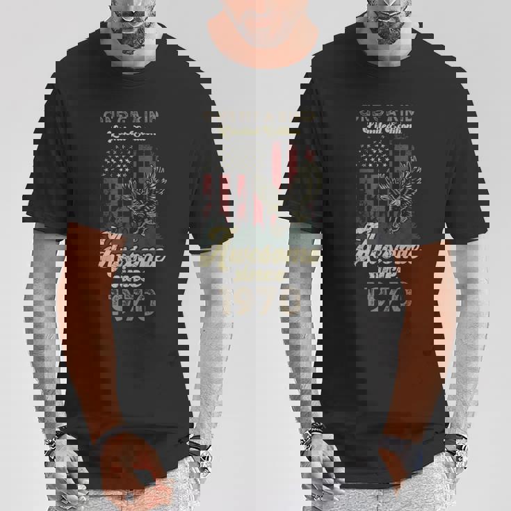 1970年、アメリカ国旗、イーグル、55歳の誕生日、愛国的 Tシャツ 面白い贈り物