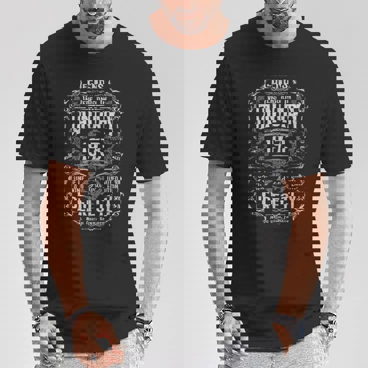 1973年1月に誕生した51歳の誕生日レジェンド Tシャツ 面白い贈り物