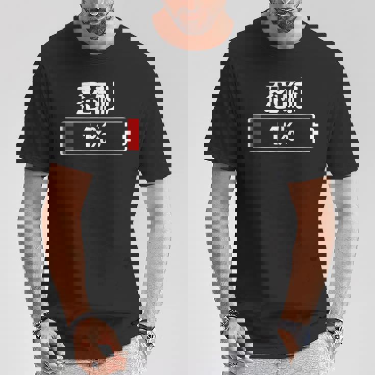 1の忍耐 面白い誕生日プレゼント カップル パジャマ ことわざ ことわざのもじり ジョーク ギャグ ダジャレ ツッコミ Tシャツ 面白い贈り物