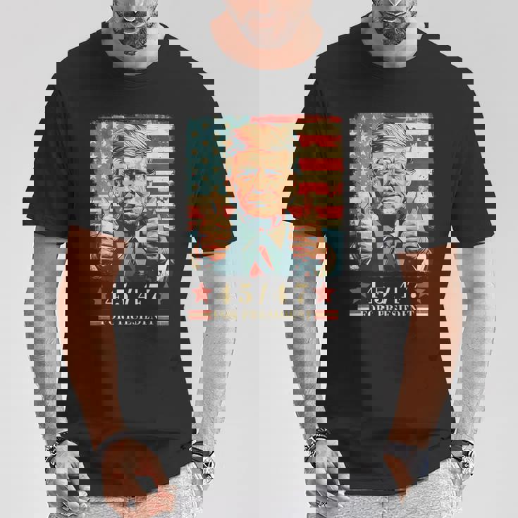 2024年大統領向けトランプ4547 Tシャツ 面白い贈り物
