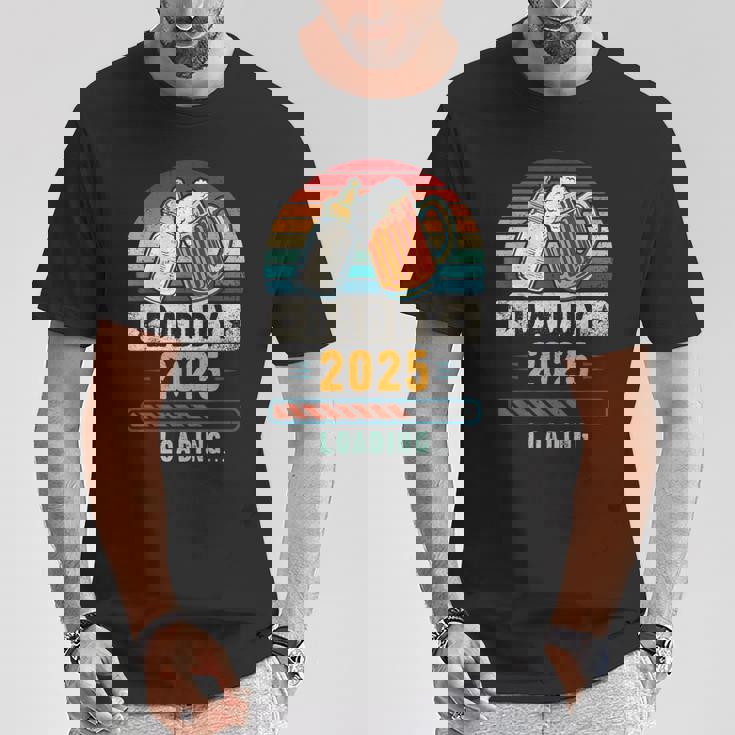 2025 年のお父さん 出産のお知らせ 父親になる予定の人 これから父親になる人 Tシャツ 面白い贈り物