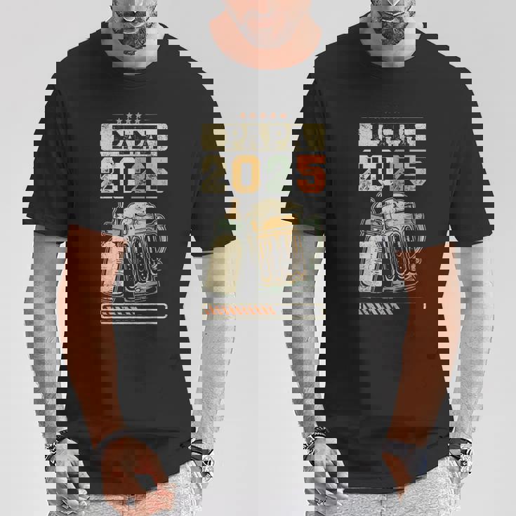 2025 年のお父さん 出産のお知らせ 父親になる予定の人 未来のお父さん Tシャツ 面白い贈り物