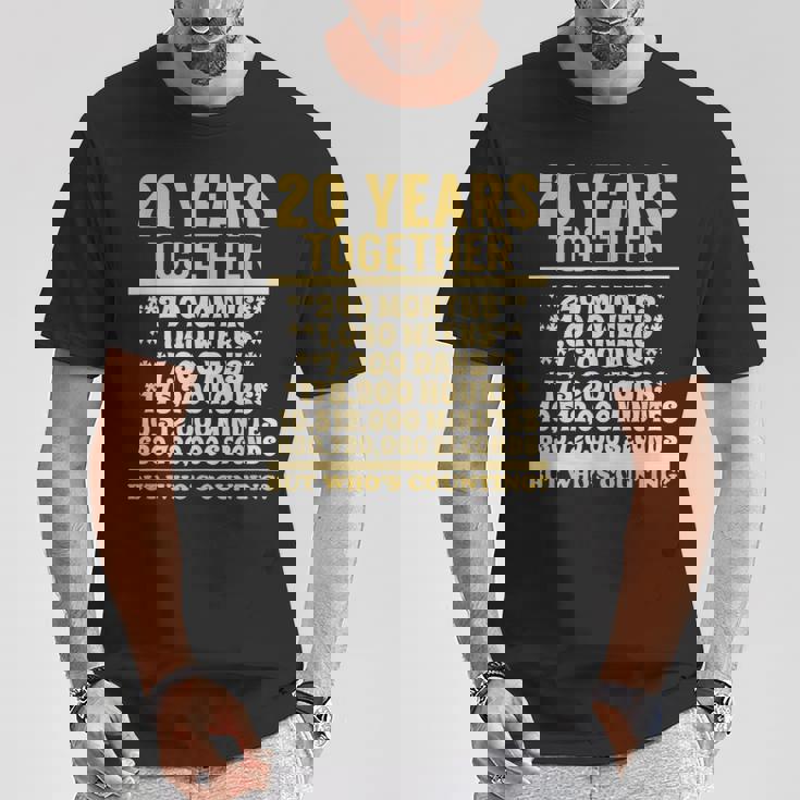 20周年記念tシャツ 20周年 結婚祝い カップル Tシャツ 面白い贈り物