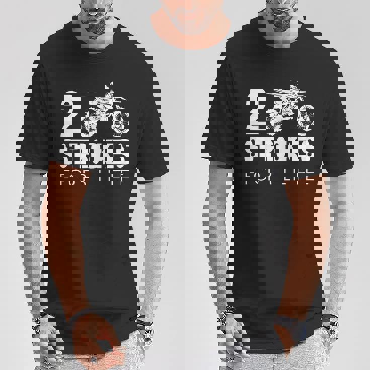 2ストロークフォーライフ モトクロス ダートバイク Tシャツ 面白い贈り物