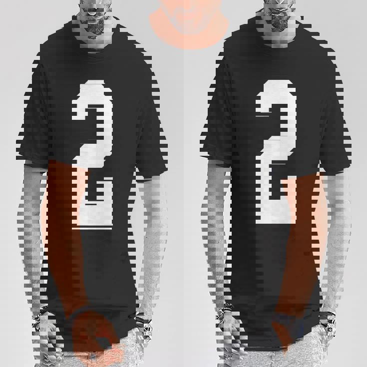 2番の大学スポーツスタイル。ホワイト。 Tシャツ 面白い贈り物