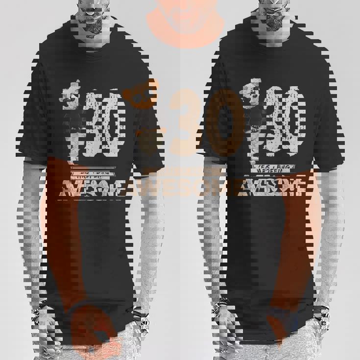 30歳の誕生日 メンズ レディース オリジナル 素晴らしいテディベア Tシャツ 面白い贈り物