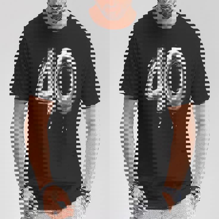 40歳の誕生日バルーン装飾バルーン40年目 Tシャツ 面白い贈り物