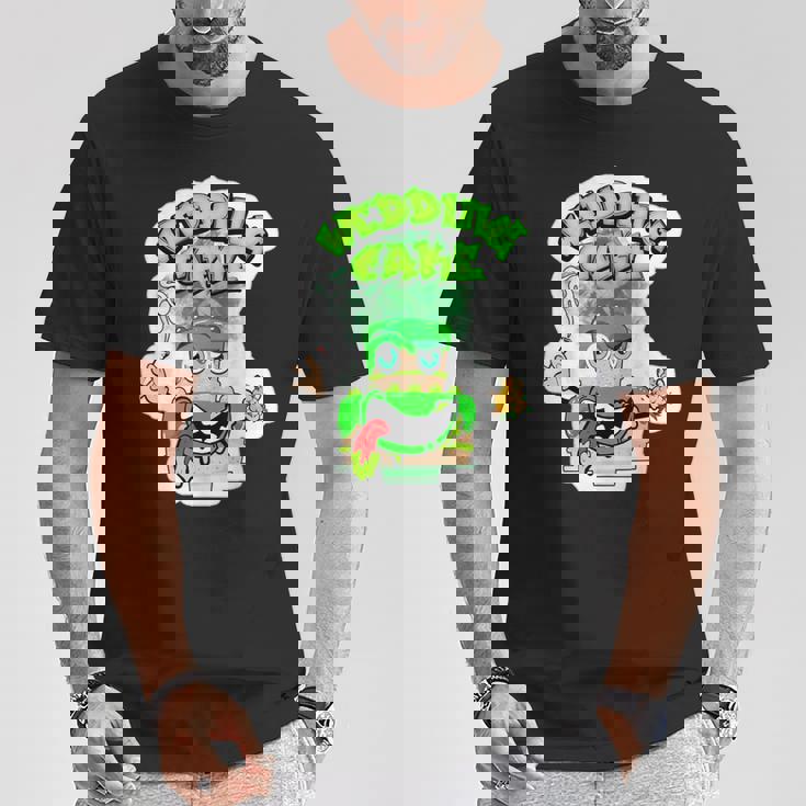 420 カンナビスカルチャーストーナー ウェディングケーキ 雑草ひずみ Tシャツ 面白い贈り物