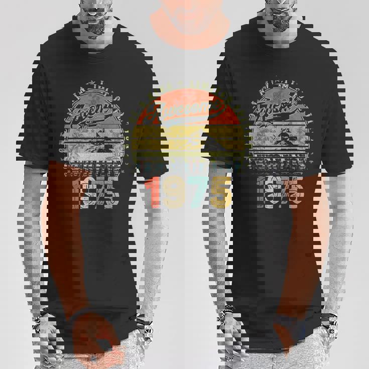 50歳の誕生日プレゼント 男性用 1975年2月 50歳の誕生日 Tシャツ 面白い贈り物