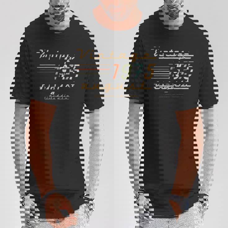 50歳の誕生日プレゼント 男性用 1975年8月 50歳 誕生日 Tシャツ 面白い贈り物