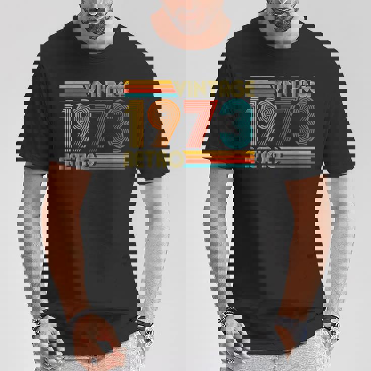 52歳の誕生日プレゼント 52歳 男性 女性 レトロ ヴィンテージ 1973 Tシャツ 面白い贈り物