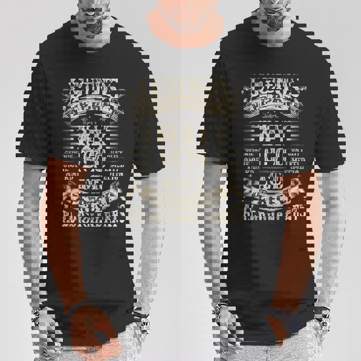 55歳の男性への55歳の誕生日プレゼント 1970年5月 Tシャツ 面白い贈り物