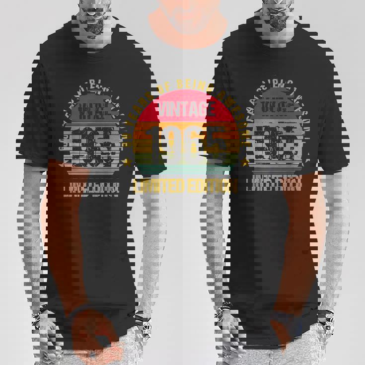 60歳 六十 1965年 ヴィンテージ 還暦 男性 女性 かわいい Tシャツ 面白い贈り物