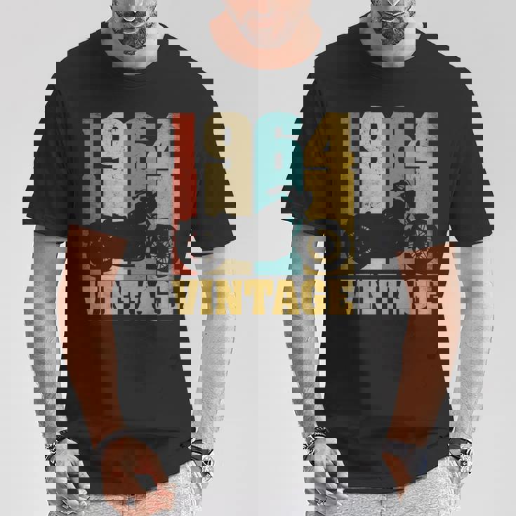 61 歳の誕生日バイカーギフトtシャツ-ヴィンテージ1964バイク Tシャツ 面白い贈り物