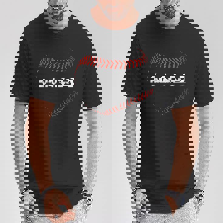 6432 ダブルプレイ 野球選手ギフト 野球名言 Tシャツ 面白い贈り物