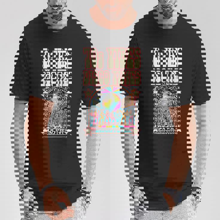 70Sibes Disco Times 揺れる70年代スタイル ディスコダンスクラブ Tシャツ 面白い贈り物