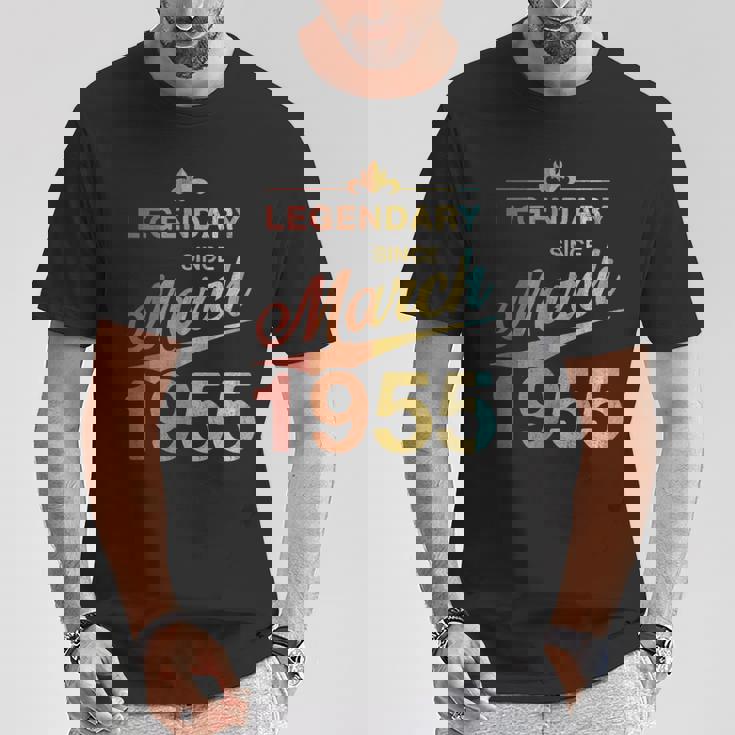 70Th Birthday 1955年3月生まれ 70歳 ヴィンテージ Tシャツ 面白い贈り物