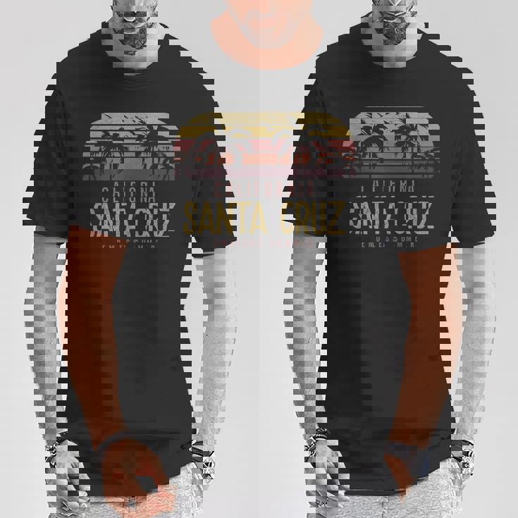 70年代 80年代 Ca カリフォルニア エンドレスサマーサンタクルーズ Tシャツ 面白い贈り物