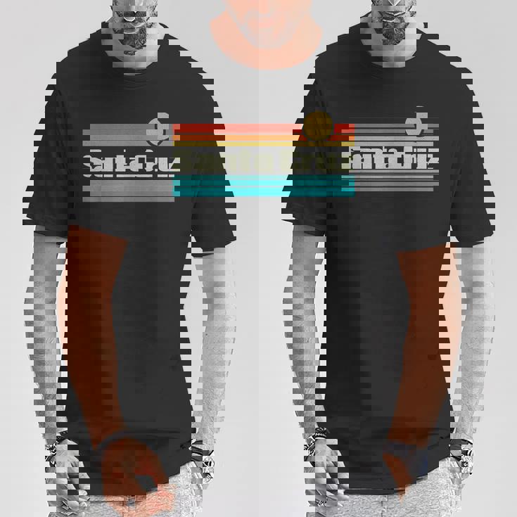 70年代80年代カリフォルニアcaレトロサンセットシティサンタクルーズ Tシャツ 面白い贈り物