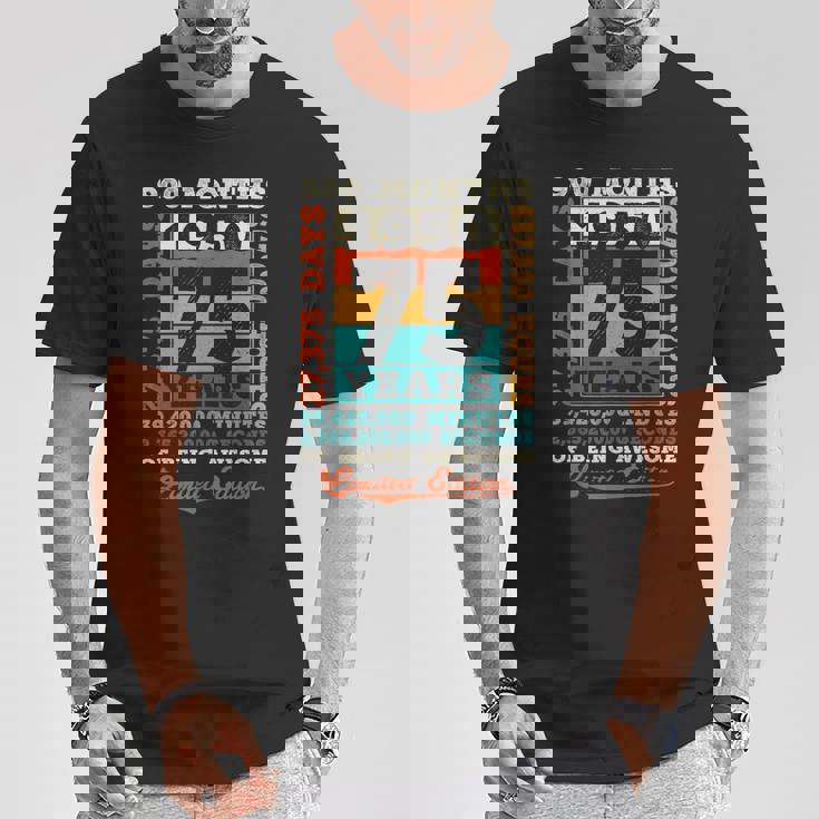 75歳の誕生日 75歳 900ヶ月 すごい生まれ 1950年 Tシャツ 面白い贈り物