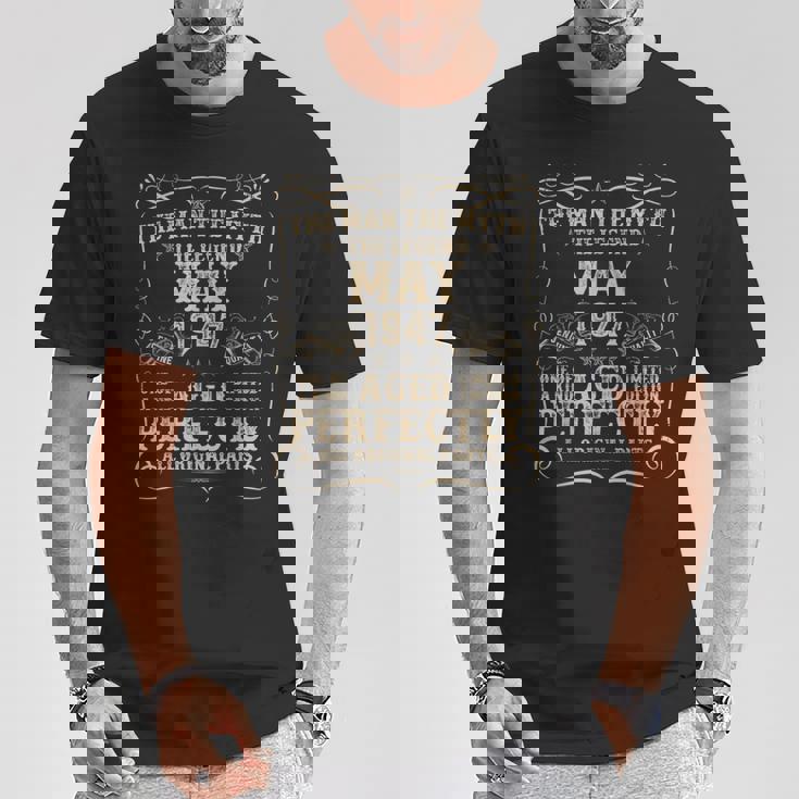 78歳の誕生日プレゼント 男性用 1947年5月 78歳の誕生日 Tシャツ 面白い贈り物